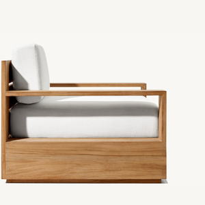 เฟอร์นิเจอร์โซฟาไม้สักพร้อมโฟมนุ่มขอบตัดแต่งด้วยมือการออกแบบที่ทันสมัยเหมาะสำหรับใช้ในร่ม - Product Image 5