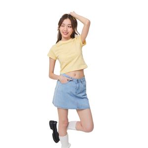 T-shirt vierge en coton avec logo personnalisé pour femmes T-shirt court mince en toile de coton 100% pour dames XS à 3XL ODM Supply - Product Image 4