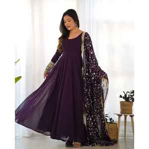 ROBE ANARKALI DUPPTA ENSEMBLE COMPLET avec PENT Prêt-à-porter Femme DKB -241 - Product Image 1