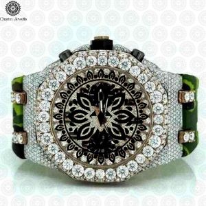 Montre de luxe en acier inoxydable pour homme, 40 mm, mouvement mécanique analogique, cadran en verre, date automatique, étanche 10 bars, bouton poussoir - Product Image 1