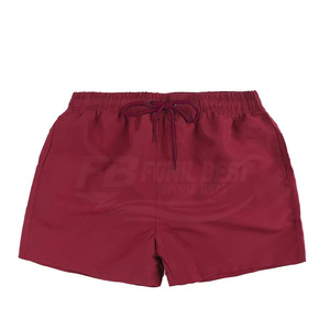 Hot Selling Summer Casual Solid Color Surfing <b>Trunks</b> Breathable Waterproof Drawstring Mid Knitted Polyester Beach Shorts for <b>Men</b> - Product Image 1