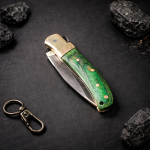 Mini Navaja Plegable de Acero Inoxidable con Llavero, Hoja Hecha a Mano, Mango de Madera, 4 Pulgadas, Pequeña Navaja EDC, Artículo de Regalo, Precio al por Mayor - Product Image 5