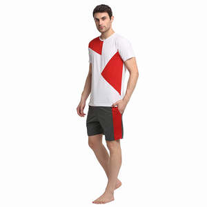 Conjunto de verano para hombre de alta calidad, camiseta informal nueva y pantalones cortos, camiseta de manga corta, pantalones cortos sólidos y transpirables, conjunto de 2 piezas para hombre - Product Image 3