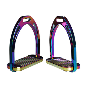 Étriers pour jeunes cavaliers en acier inoxydable, design incliné, réduit la pression sur les jeunes chevaux, personnalisables, haute qualité - Product Image 6