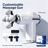 Pistolet de massage professionnel portable et puissant pour la gym et le sport, massage des tissus profonds et des fascias, mini pistolet de massage