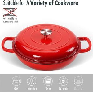 Cocotte hollandaise en acier épais de qualité supérieure, ensemble de casseroles émaillées résistantes à la rouille, casseroles en acier durables pour la cuisson - Product Image 3
