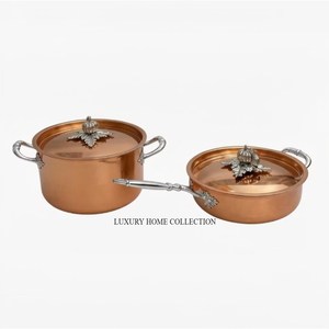 Casserole et poêle à frire de style marocain, design européen, en acier inoxydable poli, écologique, pour la cuisine et la décoration de table - Product Image 1