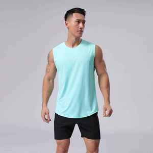 ODM Customize Regular Hip Hop Men's Muscle Tank Top Soft Cotton <b>Polyester</b> Sleeveless Streetwear Tee Summer Gym Fit - Product Image 3