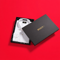 Boîte cadeau magnétique rigide de luxe personnalisée en carton recyclé pour costumes, chemises et cravates pour hommes - Forme de livre, couleur personnalisable