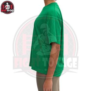 เสื้อยืดลำลองทรงหลวมสีเขียวรักษ์โลก ระบายอากาศได้ดี คุณภาพพรีเมียม ปี 2026 สำหรับฤดูร้อน ปรับแต่งได้ตามต้องการ พิมพ์โลโก้ของคุณเองได้ - Product Image 3