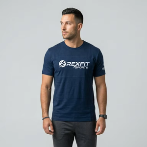 Camisetas de Hombre con Serigrafía, Personaliza Tu Propio Diseño, Ecológicas, Transpirables, de Poliéster/Algodón, Cuello Redondo, Manga Corta, Corte Regular - Product Image 1