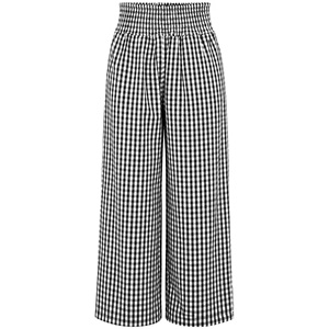 Pantalon de pyjama large en toile 100 % coton écologique taille mi-haute pour femme, style droit, infroissable, idéal pour l'été et le streetwear - Product Image 3