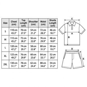 STITCHMODE Ensemble Polo et Short Vintage Homme Personnalisé avec Logo, Coton Streetwear Oversize Dégradé Deux Pièces Décontracté Hiver Velours - Product Image 6