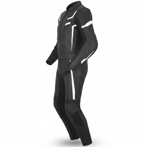 Combinaison de moto professionnelle pour homme en cuir véritable, homologuée CE, 2 pièces, avec empiècements respirants et extensibles - Product Image 3