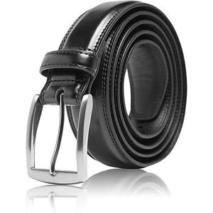 Cintura in Vera Pelle per Uomo con Fibbia a Singolo Ardiglione per Abiti, Jeans e Uniformi - Product Image 1