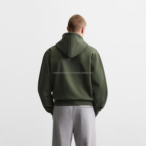 เสื้อกันหนาวมีฮู้ดโอเวอร์ไซส์สำหรับผู้ชายผ้าคอตตอน100% พิมพ์ลายพัฟน้ำหนักมาก600ออกแบบได้ตามต้องการ GSM - Product Image 2