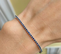 Fantaisie Design Saphir Émeraude et Rubis Bijoux Élégant Saphir 2.50mm Tennis Bracelet Femmes Unisexe Cadeau