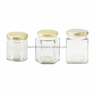 Venta caliente tarro de miel de vidrio contenedor de almacenamiento de alimentos con tapa hermética Almacenamiento de cocina Base redonda transparente al por mayor - Product Image 6