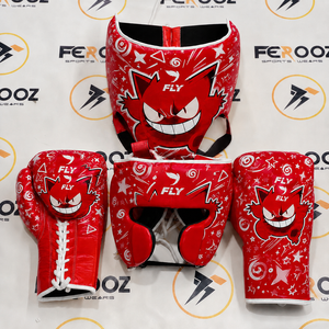 Gants de boxe professionnels bleu marine de qualité supérieure, légers, à lacets, pour l'entraînement et le sparring, pour adultes - Product Image 2