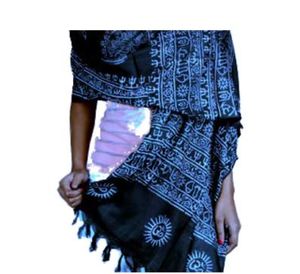 Écharpe en tricot doux écologique de haute qualité pour le yoga, la méditation et la prière par Ramnami, style long uni imprimé, au meilleur prix - Product Image 2