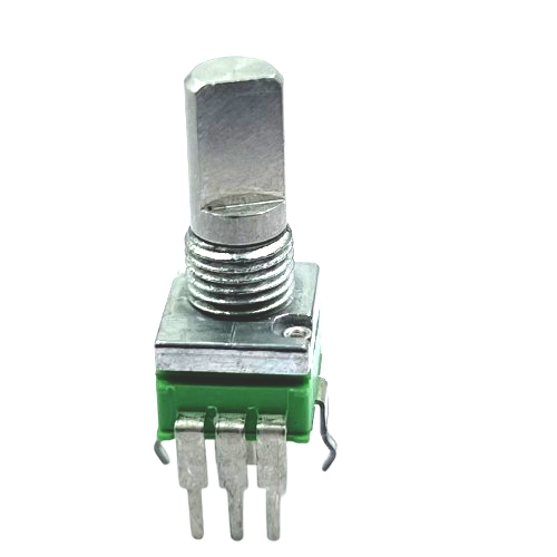 Favor Union B10K High Quality Audio Amplifier Rotary Potentiometers 2-Gang Sealed Metal Shaft Carbon Film 41 Detents Side