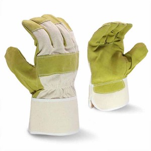 Reflective Sheep Grain Leather Personal Care Anti-Slip Heat Resistant Durable Safety <b>Gloves</b> for Assembly <b>Driver</b> Use - Product Image 1