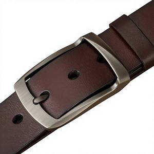 Cinturón de Cuero Minimalista de Cero Mantenimiento, Líneas Limpias, Herrajes Negros Mate, Unisex para Adultos, para Gimnasio, Deporte, Fitness, Running - Product Image 5