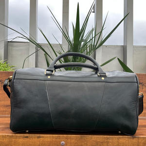 Custom Checkered Pattern Hand Tooled Cowhide <b>Leather</b> Travel <b>Weekender</b> Overnight Duffel <b>Bags</b> Sports Duffle <b>Bags</b> for <b>Men</b> & Women - Product Image 5