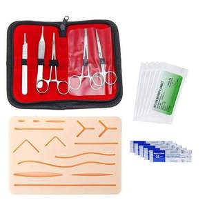 Kit de Práctica de Sutura de Acero Inoxidable para Estudiantes de Medicina, Juego de Instrumentos de Entrenamiento Quirúrgico Manual con Estuche y Accesorios - Product Image 2