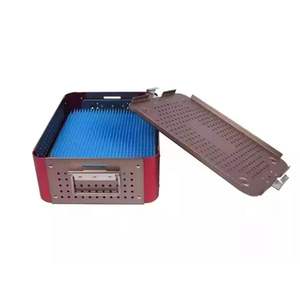 Boîte de Stérilisation Manuelle en Acier Inoxydable pour Plateau Chirurgical 540*250*100 mm Instruments Laparoscopiques - Product Image 1