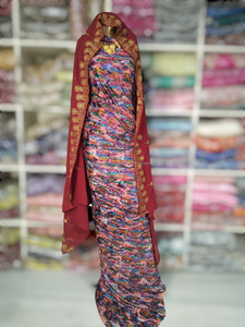 Boda somalí nupcial con cuentas Maqbal terciopelo piedra Dirac vestido tela con alta calidad y piedra brillante para eventos especiales - Product Image 2