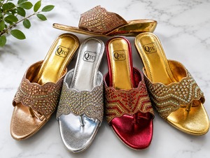 Mules à talon aiguille compensé en strass, bout ouvert, confortables et élégantes pour femme, idéales pour mariage - Product Image 1