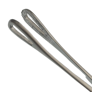Pinzas Uterinas Schweizer de 10″ con Mordazas Rectas Dentadas de Acero Inoxidable, Instrumento Quirúrgico Ginecológico de Precisión - Product Image 4