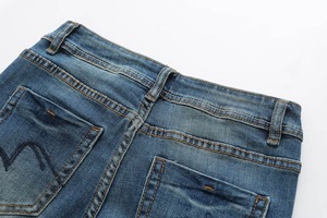Pantalones vaqueros clásicos de cintura alta para mujer, color azul claro, de buena calidad y cómodos, también para hombre. - Product Image 2
