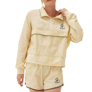 Ensembles deux pièces vintage unis pour femmes, style streetwear, en tissu nylon/polyester imperméable, options personnalisables - Product Image 1