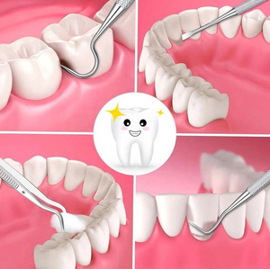 SAAR GLOBAL Kit d'instruments chirurgicaux dentaires en acier inoxydable pour les procédures de restauration dentaire, avec poignée ergonomique moletée, Classe I, manuel - Product Image 5