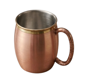 Mug en cuivre poli brillant, sur mesure, en cuivre pur, pour la cuisine, vente en gros, exportateur, verre de service pour l'eau potable - Product Image 5