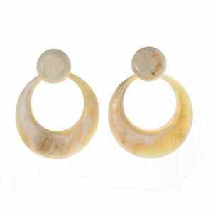 Pendientes de cuerno natural con baño de oro, joyería fina de nueva moda, para bodas, fiestas y regalos, de la India, AL MALIK CRAFT - Product Image 3