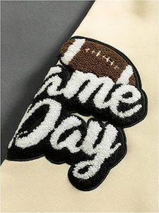 เสื้อแจ็คเก็ตเลตเตอร์แมนผู้ชายสำหรับฤดูหนาว ให้ความอบอุ่น สวมใส่สบาย คอตั้ง โลโก้ด้านหน้า กันลม คุณภาพสูง เป็นมิตรกับสิ่งแวดล้อม ราคาสมเหตุสมผล - Product Image 3