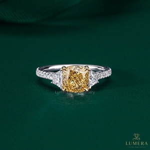 Yellow Topaz Ring Available In 9k 10k 14k 18k Gold <b>Cushion</b> Or <b>Round</b> Cut Fine Jewelry For Engagement Wedding Or Special Gift - Product Image 1