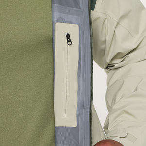 เสื้อแจ็คเก็ตกันน้ำแบบซิปเต็มตัวสำหรับผู้ชาย  ลายบล็อกสี  ความยาวระดับสะโพก  สำหรับกิจกรรมกลางแจ้ง  พร้อมโลโก้แบบกำหนดเอง - Product Image 4