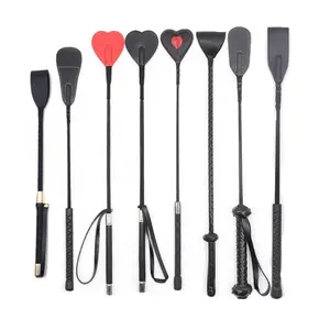 Wholesale BDSM Accessories Erotic Toys Leather Cosplay Bondage Crop Spanking Horse Flogger Whip Sex