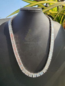 Collar de cadena tipo tenis de moissanita baguette estilo hip-hop de plata de ley, pasa la prueba del diamante, regalo de aniversario para él o ella - Product Image 2
