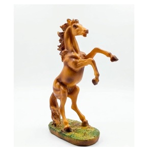 Statue de cheval décorative pour la décoration de la maison, figurine de cheval brun, sculpture élégante, figurine d'animal pour le salon, le bureau - Product Image 1