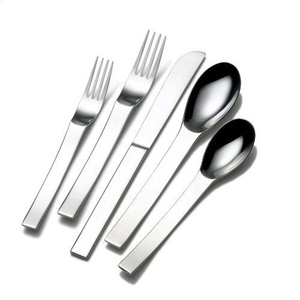 Juego de Cubiertos de Acero Inoxidable Ecológicos de Estilo Vintage con Acabado de Alto Brillo para Restaurantes y Bodas - Product Image 1