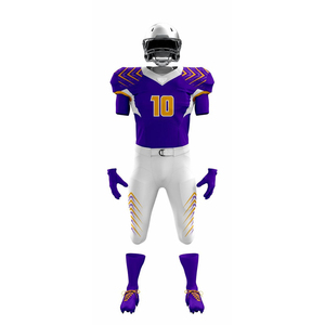 100% Polyester American Football Uniforms for Adults and Youth Clubs Custom Fully Matching Jersey and Pant Sets Sport Use - Product Image 1