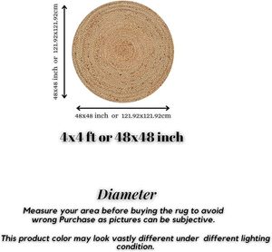 Tapis tressés à la main en jute et coton de haute qualité, vente chaude, tapis de salon pour usage domestique - Product Image 5