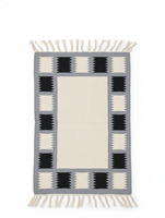 Tapis de couloir/tapis rectangulaire moderne en coton tissé à la main, modèle Mangalick CS-3027, motif floral, 950 g/m², lavable, pelucheux, vente en gros