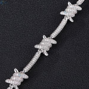 Pulsera de Alambre de Púas con Diamantes Cultivados en Laboratorio VVS1, Estilo Rapero, Personalizada - Product Image 4