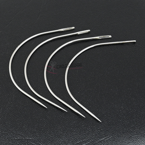 Herramientas de costura para extensiones de cabello, agujas curvas tipo C para la fabricación de pelucas, tejido y costura con hilo, instalación de tramas de cabello. - Product Image 1